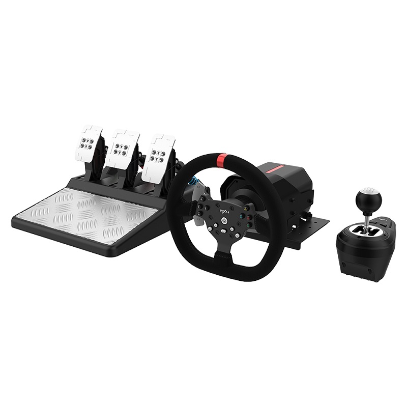 PXN V10 游戏赛车方向盘270度和900度带踏板和变速杆 适用于PS4/PS3/PC
